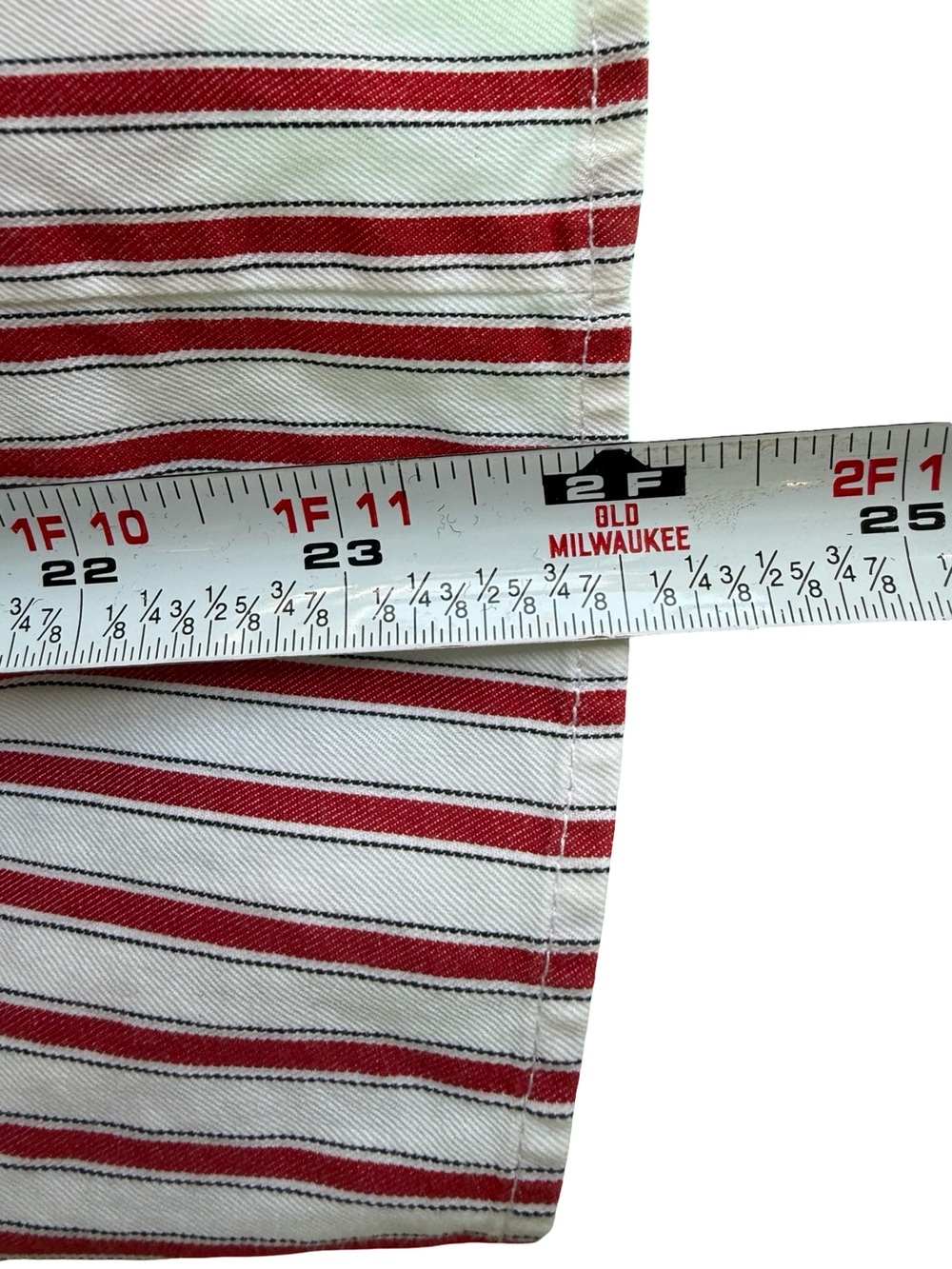 Pendleton Red and White Striped Button-Down Shirt Size 4 Preppy Coastal Grandma - Picture 8 of 14